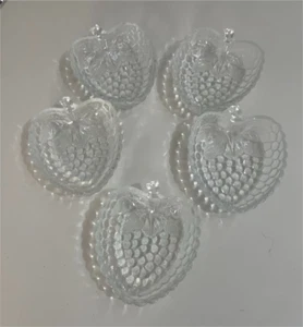 5 Glasschälchen Dessert Blatt Herz - Bild 1 von 3