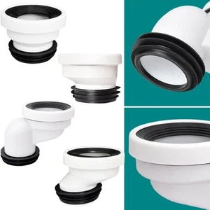 WC Rohr Düse Ablauf gerade/exzenter Verbinder Premium PVC Material - Bild 1 von 58