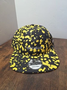 Coachella Design Baseball Cap Yellow & Black One Size Strapback New Era 9Twenty - Picture 1 of 5