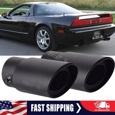 FOR 1991 Acura NSX 2Pcs StainlessSteel Exhaust Pipe Tail Muffler TipChrome Foto 1 de 4