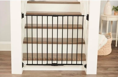 Regalo 2 en 1 Extra Ancho Escalera y Pasillo Paseo Bebé Puerta de Seguridad Negro Foto 1 de 4