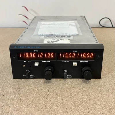 NARCO MK 12D Nav Com 14 Volt Glideslope With New 8130 - Image 1 of 4