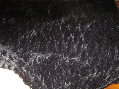 Super Velvetty Soft Jet 黑色人造毛皮毛毯 56" X 60" 长毛绒 — 第 1/4 张图片