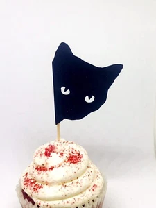 Cat cupcake topper, cat party, cat birthday, kitty cupcake topper, kitty party - Picture 1 of 1