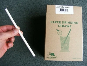 NEW Large Lot of 600 Paper Drinking Straws - Environmentally Friendly - MADE USA - Picture 1 of 6