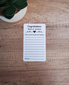 Wedding Guest Message Cards for Newlyweds | 3" x 5" Cards - Picture 1 of 4