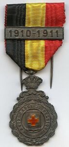 Belgium Merite Silver Medal Red Cross Bar for the Serbian Balkan Wars 1910-1911