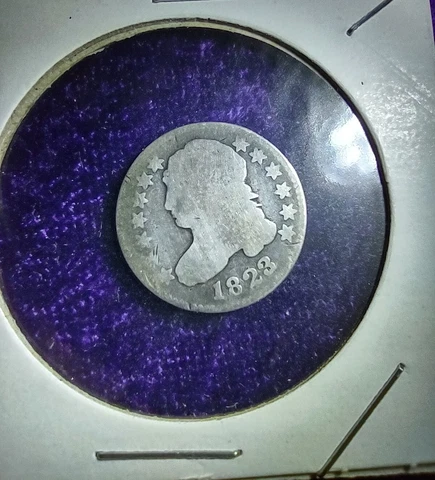 1823 Capped Bust Dime G+ Silver U.S Coin Cover