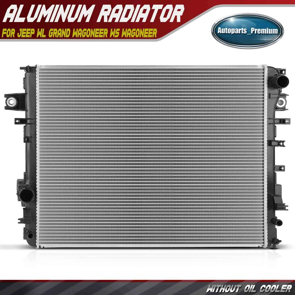 Radiador para Jeep WL Grand Wagoneer 2022-2023 WS Wagoneer 2023 L6 3,0 L flujo cruzado Foto 1 de 4