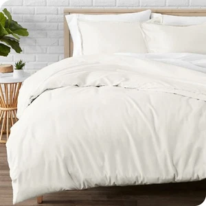 Bare Home Flannel Duvet Cover & Sham Set - 100% Cotton - Double Brushed - Picture 1 of 102