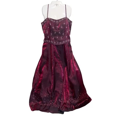 Alfred Angelo Dress Womens Size 12 Beaded Maxi Prom Formal Fairy Whimsigoth - Image 1 of 4