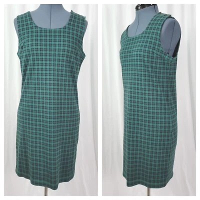 Jersey vintage de algodón a cuadros verde y azul Liz Claiborne talla mediana Foto 1 de 4