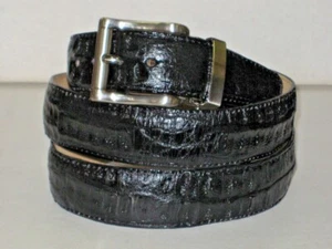 CINTURÓN COCODRILO NEGRO AUTÉNTICO GENUINO PARA HOMBRE  - Imagen 1 de 1