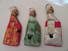 3 WISE MEN OR MAGI BOTTLE TOPPERS OR COVERS HAND MADE NEW