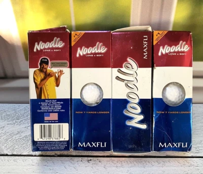 NIB Maxfli Noodle Long & Soft Golf Balls 12 Balls 4 Sleeves of 3 - Image 1 of 3