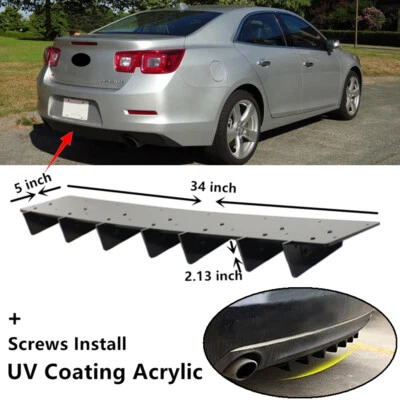 34x5" Fit For 2013-2015 Chevrolet Malibu Rear Underbody Air Diffuser Shark Fin Foto 1 de 4