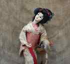 Vintage Mid Century Japanese Geisha Girl Doll Musical Figure Stand Music Box