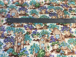 Quilting material sewing 9.75 continuous yds violet purple beige Red Rooster T2 - Picture 1 of 3
