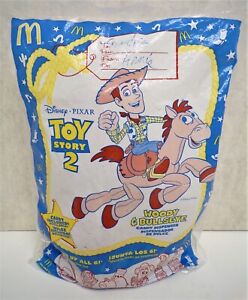 1999 Mcdonalds Toy Story 2 Woody & Bullseye Candy Dispenser Toy In-Bag 051523WT3