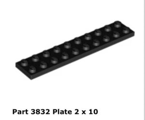 Lego 1x 3832 Placa Negra 2 x 10 Polaris 1 Laboratorio Espacial 6972 - Imagen 1 de 1