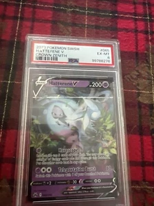 2023 Pokemon Crown Zenith Hatterene V #065 PSA 6  Cut Mark Across Top  - Picture 1 of 2