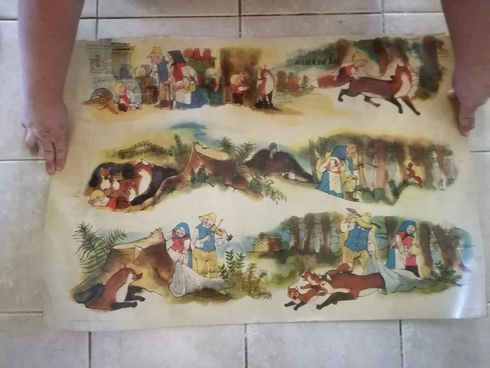 Carta escolar original vintage desplegable de About budulink Foto 1 de 1