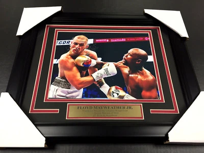 FLOYD MAYWEATHER JR CONOR MCGREGOR BOXING FRAMED 8X10 PHOTO #2 - Image 1 of 2