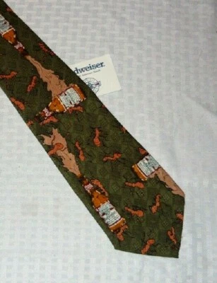 BUDWEISER пиво / муравей галстук галстук - новый с ярлыками 1995 - Изображение 1 из 2