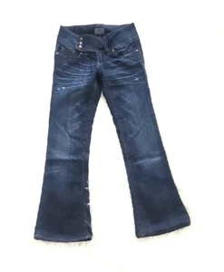 Rerock Express ~ Womens Size 0 / 25 ~ Straight low rise ~ dark wash jeans - Picture 1 of 14