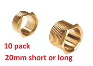 10 x 20mm male brass bushes short / long - Picture 1 of 1