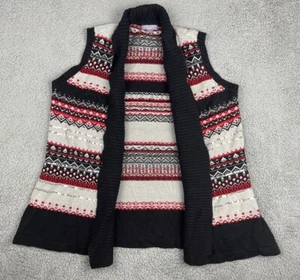 Laura Scott Holiday Sweater Vest Sequin Christmas Cardigan Women's 16/18W - Picture 1 of 10