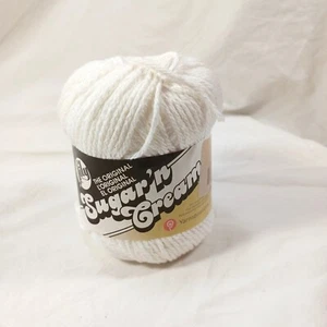 Lily Sugar 'N Cream The Original Yarn White #00001 Cotton 1 Ball 2.5oz NEW NIP - Picture 1 of 7