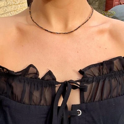 Tigers eye choker necklace minimalist crystal healing jewellery  - Image 1 of 4