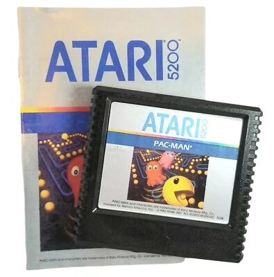 PAC-MAN ATARI 5200 Cartridge and Manual 1982 - Image 1 of 4