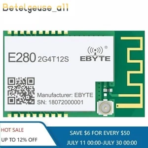 SX1280 LoRa 2.4GHz 12dBm IPEX/PCB Antenna 3km SMD UART LoRa Wireless Module - Picture 1 of 6