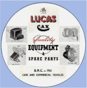 BMC 1961 LUCAS EQUIPMENT AND SPARE PARTS CATALOGUE HEALEY, M.G. MORRIS, AUSTIN - Picture 1 of 4