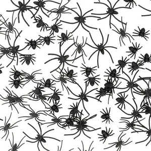 100 Pcs Plastic Halloween Spiders Fake Mini Spiders Halloween Party Supplies - Picture 1 of 7