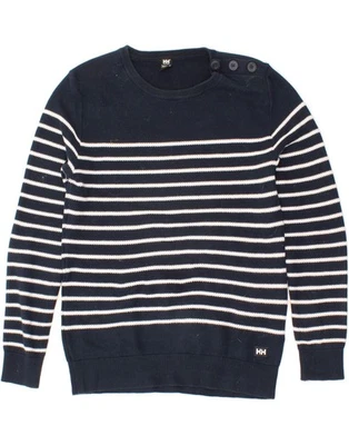 Suéter Jersey HELLY HANSEN Mujer Cuello Barco Reino Unido 10 Pequeño Azul Marino Rayas BN06 Foto 1 de 3