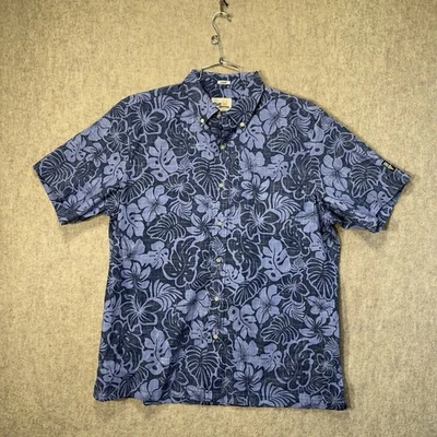 Reyn Spooner Boy's "PUAMANA" Blue Horizon Full Button Short Sleeve Sz Lg - Image 1 of 4