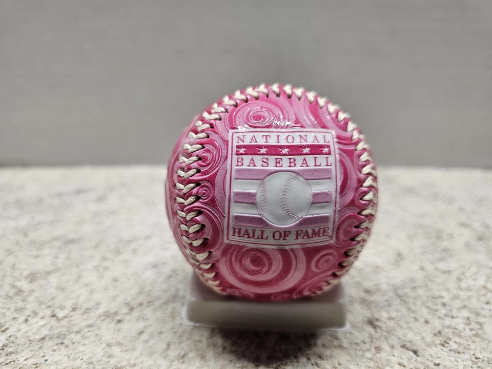 National Baseball HOF MLB Rawlings recuerdo rosa béisbol Cooperstown  Foto 1 de 4