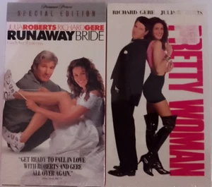 Pretty Woman Runaway Bride 2 VHS Video NTSC Slipcase Julia Roberts Richard Gere - Picture 1 of 3