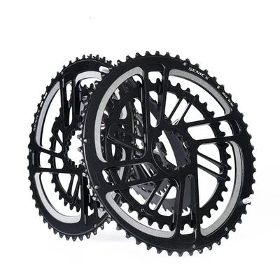 Plato de bicicleta 46-30/50-34/52-36-39T 3 pernos montaje rueda de cadena, juego de bielas de bicicleta Foto 1 de 4