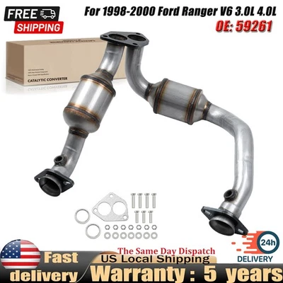 For 1998 1999 2000 Ford Ranger XL XLT 2.5L 3.0L 4.0L Front Catalytic Converter s - Imagem 1 de 4