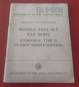 CUERPO DE SEÑALES DEL EJÉRCITO DE ESTADOS UNIDOS EJÉRCITO MILITAR TM9-5074 CONJUNTO DE PRUEBA DE MISILES CARROCERÍA DE FURGONETA - Imagen 1 de 3