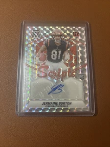 2024 Panini Mosaic Scripts Jermaine Burton RC Auto Silver Mosaic Prizm - Picture 1 of 2