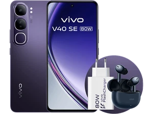 Móvil + Auriculares + Cargador 80W - vivo V40 SE 80W 5G, Imperial Black, 256 GB, - Imagen 1 de 8