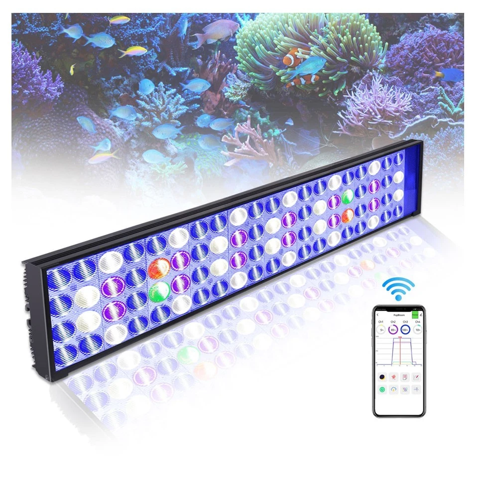 PopBloom led aquarium marin eclairage aquarium led reef lumière aquarium lampe - Photo 1/4