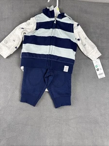 Carter's Baby Boys Zip Vest and Bodysuit Set - Picture 1 of 9