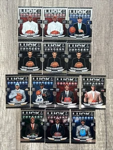 (13) Card Lot 2024 Prizm Black Luck Of Lottery LeBron Wemby Luka Rose Shaq Kyrie - Picture 1 of 9