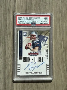 2014 Panini Contenders Rookie Ticket Jimmy Garoppolo Auto DNA Certified PSA 7 - Picture 1 of 2